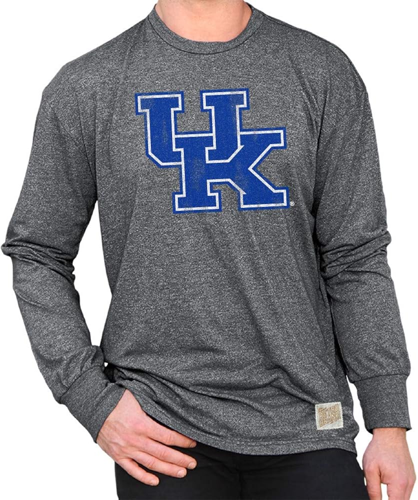 Elite Fan Shop NCAA Mens Retro Long Sleeve Shirt Soft Charcoal Gray
