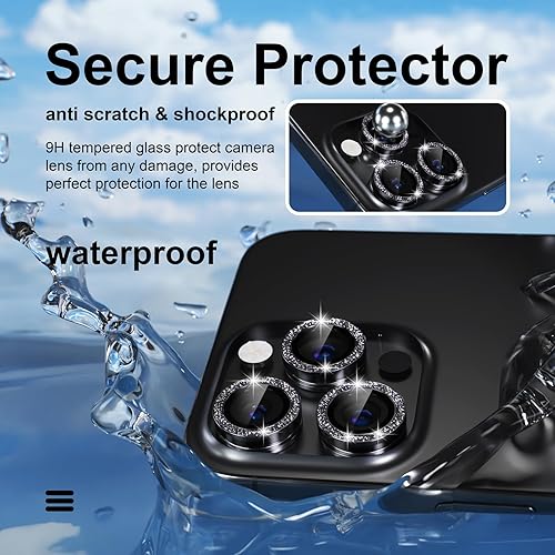 Miniatura 69 de Misea [3+1] Protector de lente de cámara para iPhone 14 Pro/iPhone 14 Pro Max, protector de pantalla de vidrio templado 9H, protector de pantalla