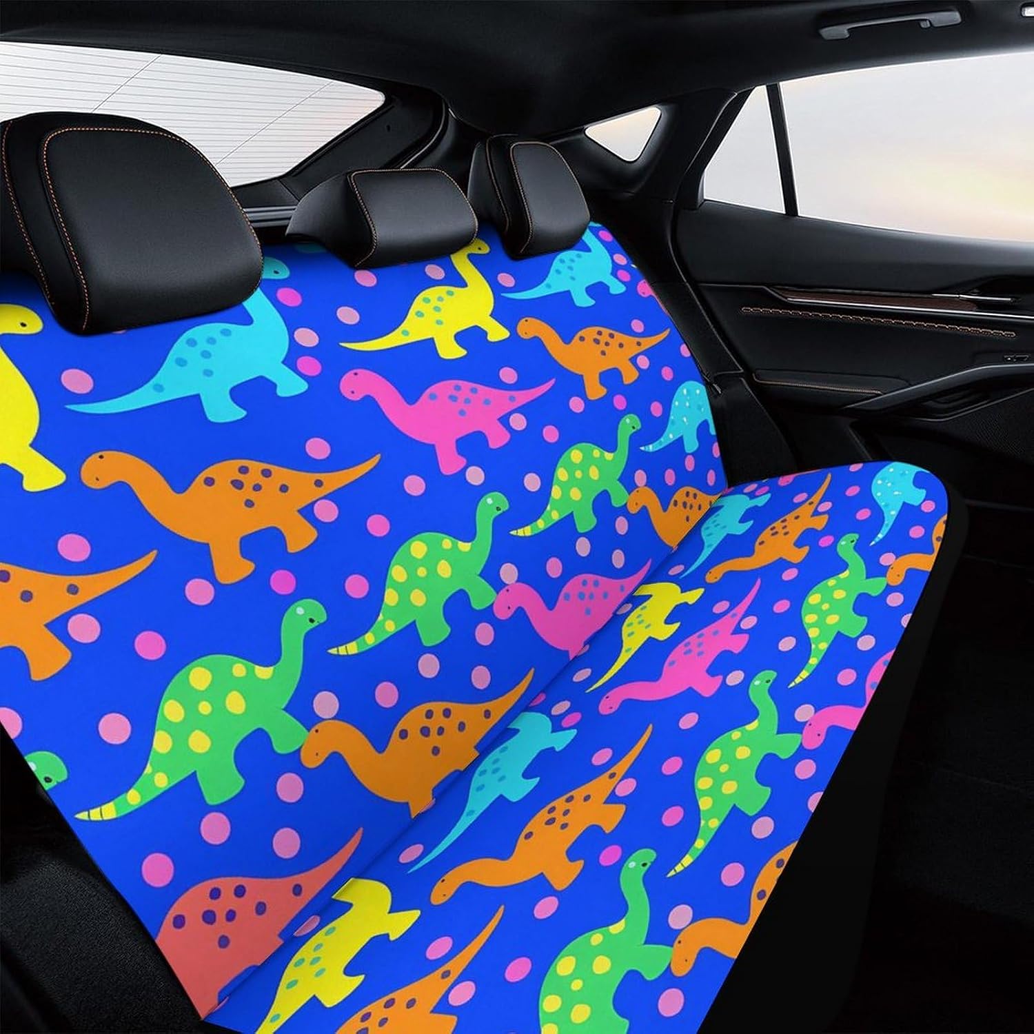 Dinosaurs Car Seat Cover Print Rear Bench Seat Cover Car Seat Protector Car Interior Accessories for Women Men
