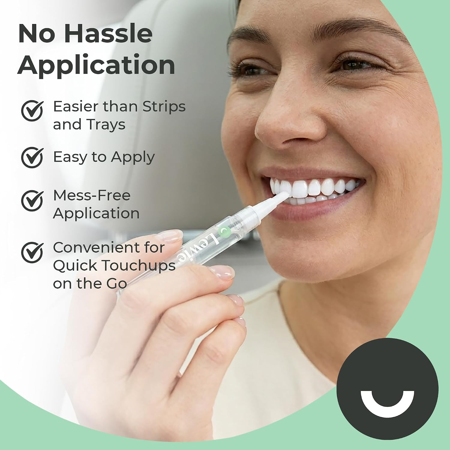 Lewie Teeth Whitening Pen, Travel Size (1.4ml) – Pocket-Sized Dentist-Developed Brightening Pen, Enamel-Safe Gel with Natural Ingredients, Gentle Stain Removal for Sensitive Teeth On-the-Go