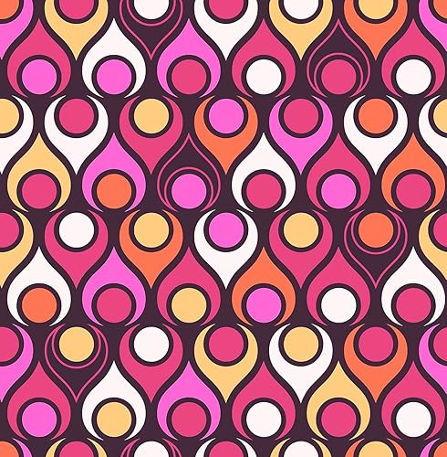 Miniatura 4 de Servilleta de cóctel moderna Circle in Teardrop de mediados de siglo  Servilleta retro geométrica de ondas para bebidas para el día de la madre