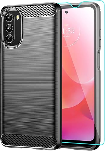 Yuanming Funda para Moto G 5G funda para Motorola G 5G 2022 con protector de pantalla HD flexible absorción de golpes funda protectora de goma suave