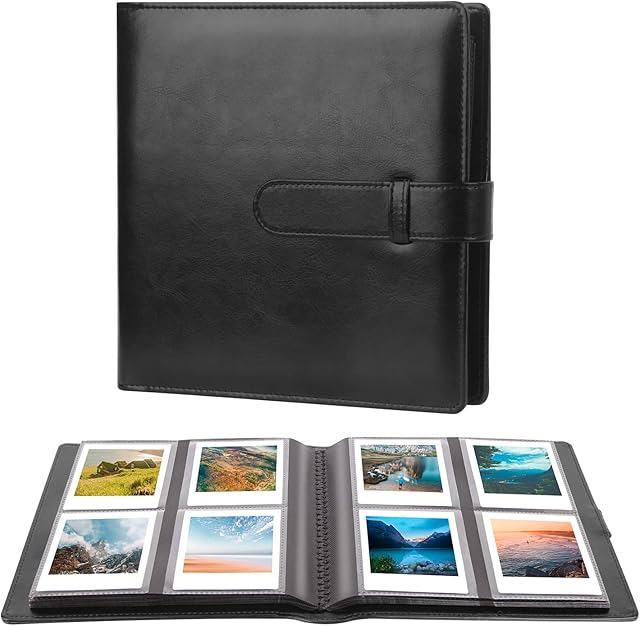 256 Pockets Photo Album for Fujifilm Instax Square SQ1/SQ6/SQ10/SQ40 Camera, Kodak Mini 3 Square,Mini Shot 3 Square, Mini Shot 3 Square Printer, Album for Instax Square Photo, Kodak 3x3" Photo (Black)