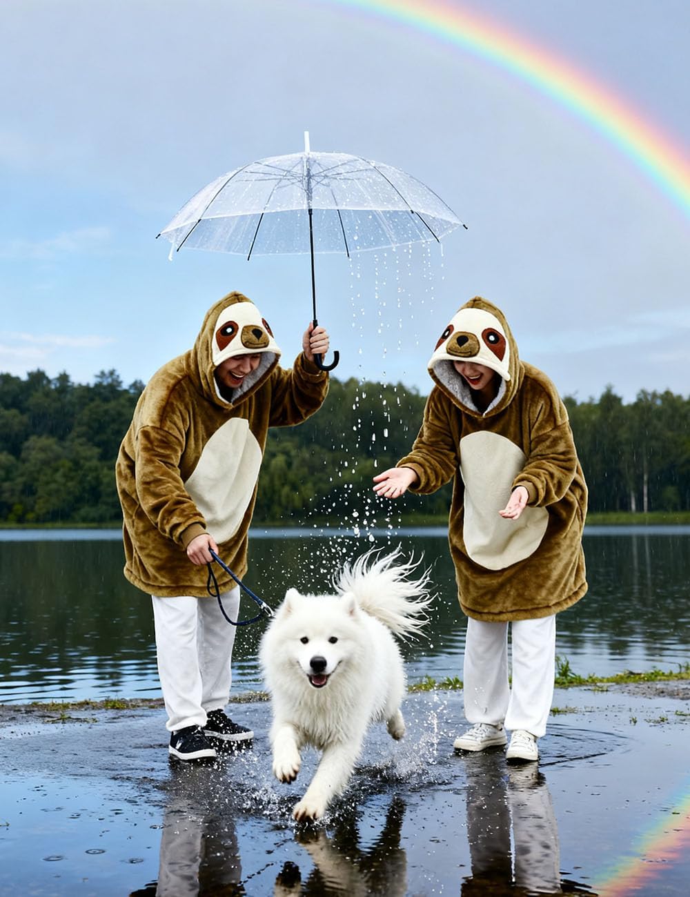 vavalad Sloth Wearable Blanket Sweatshirt Sherpa Hoodie TV-Blanket for Adults Men Women Teens One Size Fits All - Image 4