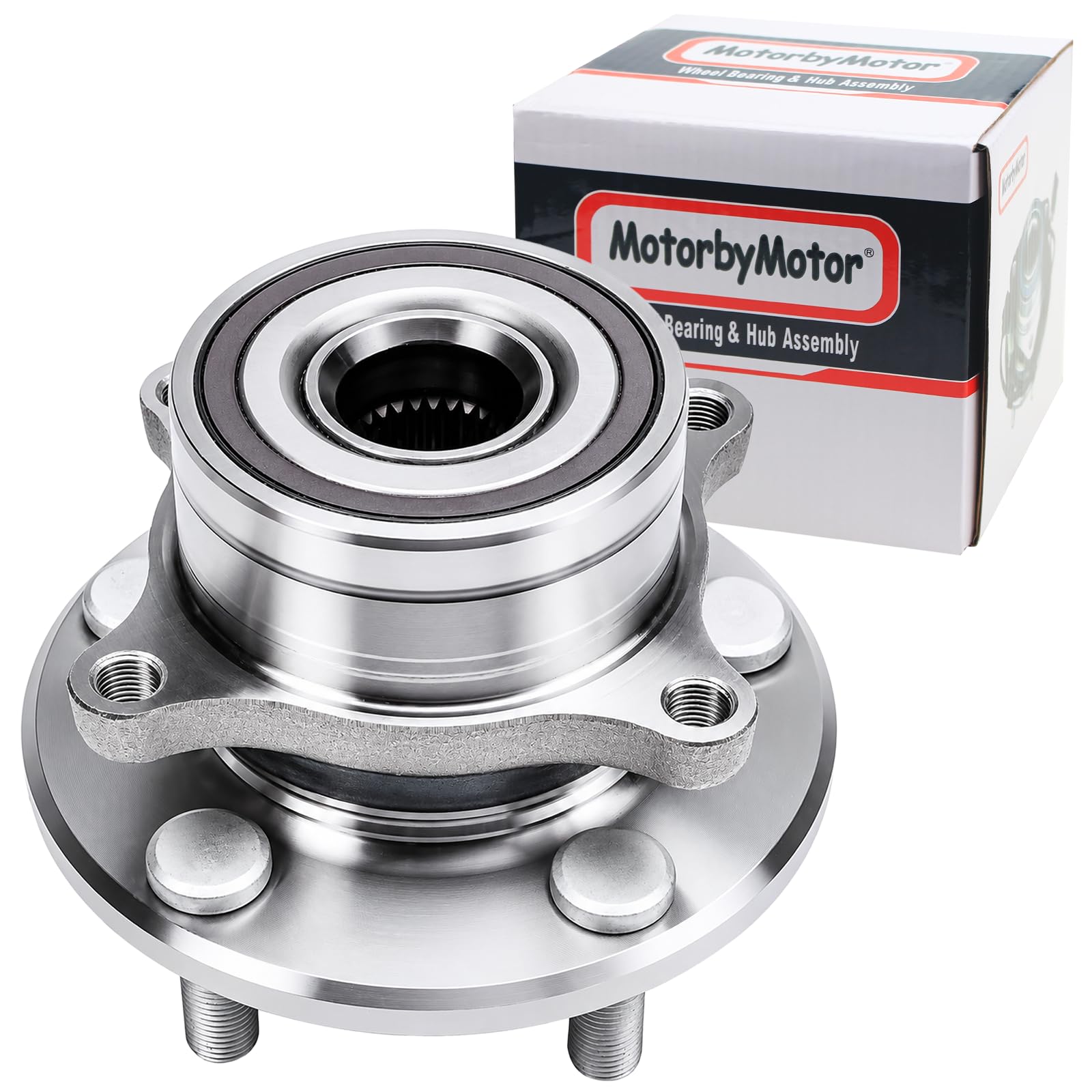 MotorbyMotor 513267 Front Wheel Bearing Hub Assembly Fits for 2009-2015 Honda Pilot, 2007-2013 Acura MDX, 2010-2013 Acura ZDX Low-Runout OE Replacement Hub Bearing 5 Lugs w/ABS