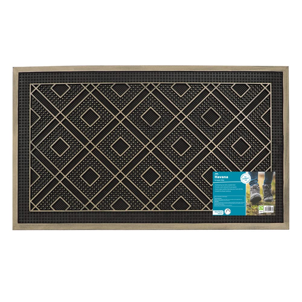 JVLHavana Rubber Pin Doormat, 45x75cm, Diamond