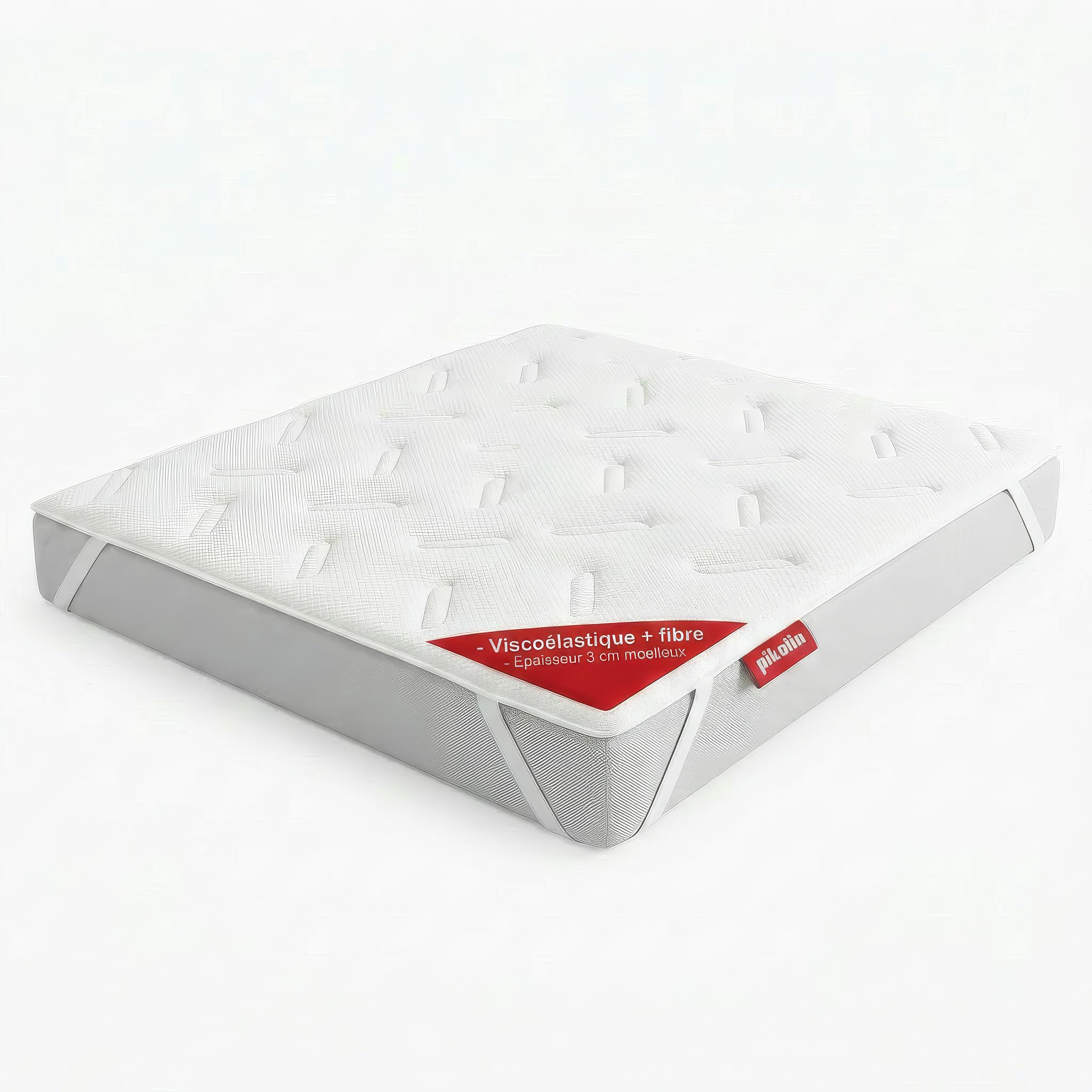PIKOLIN - Surmatelas Mémoire de Forme 90x190 cm | Épaisseur 3 cm, Housse Déhoussable et Respirante | Confort Hôtelier, Soulage Les Tensions Musculaires | Modèle Nagoya, Certifié Oeko-TEX