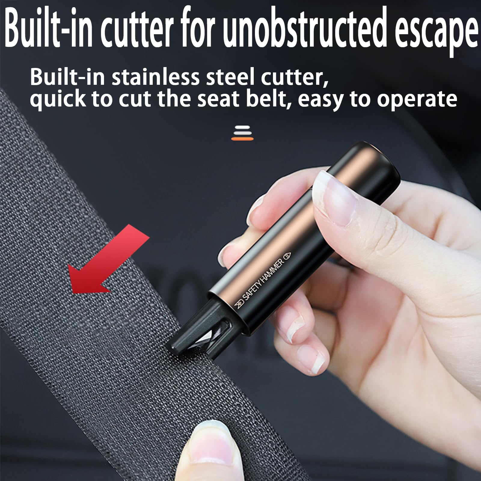 2 Pezzi Rompivetro Per Auto - Martello Emergenza Con Tagliacinture Per Sicurezza - Foto 3