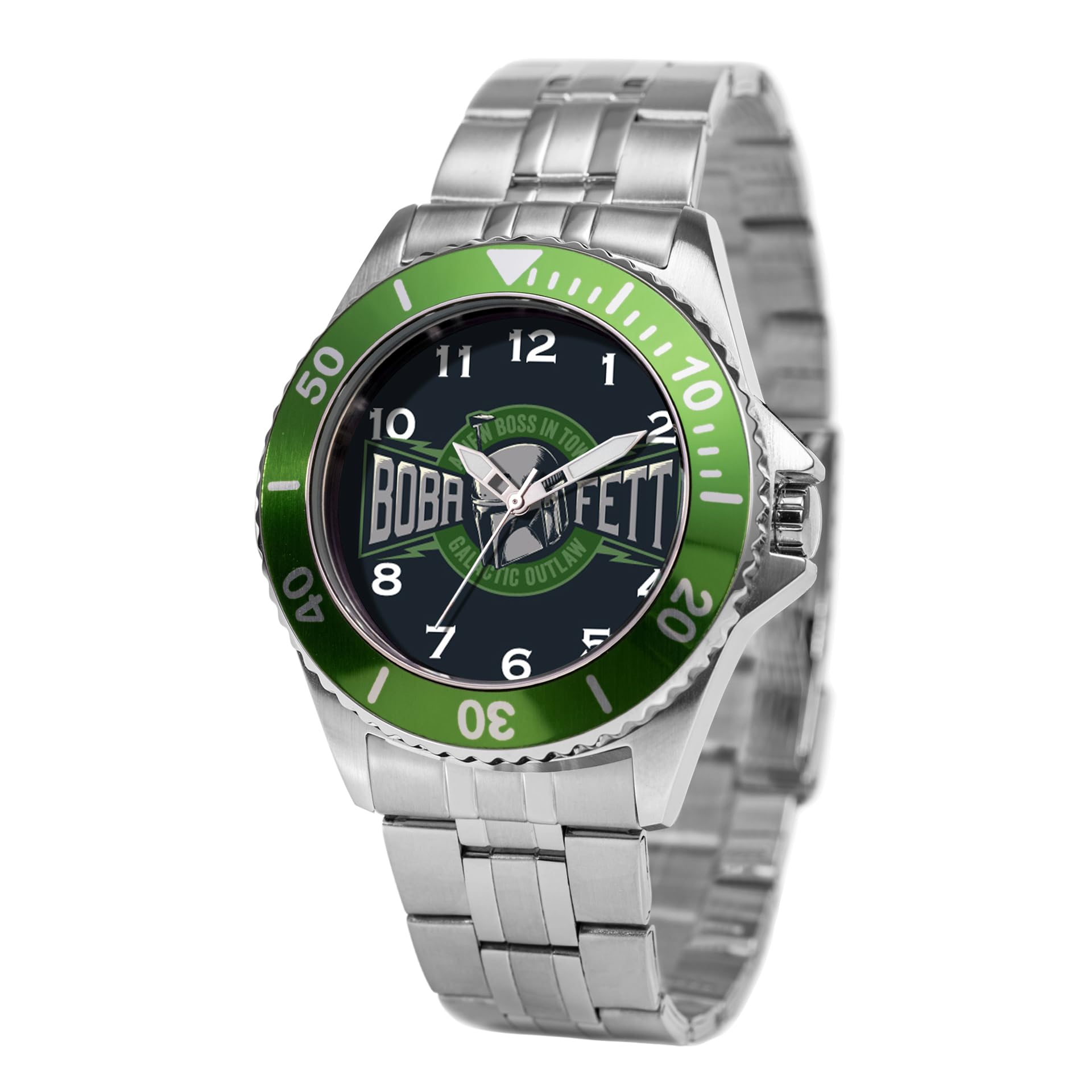 Star Wars Reloj analógico de Cuarzo japonés para Hombre con Correa de Acero Inoxidable WSW001295