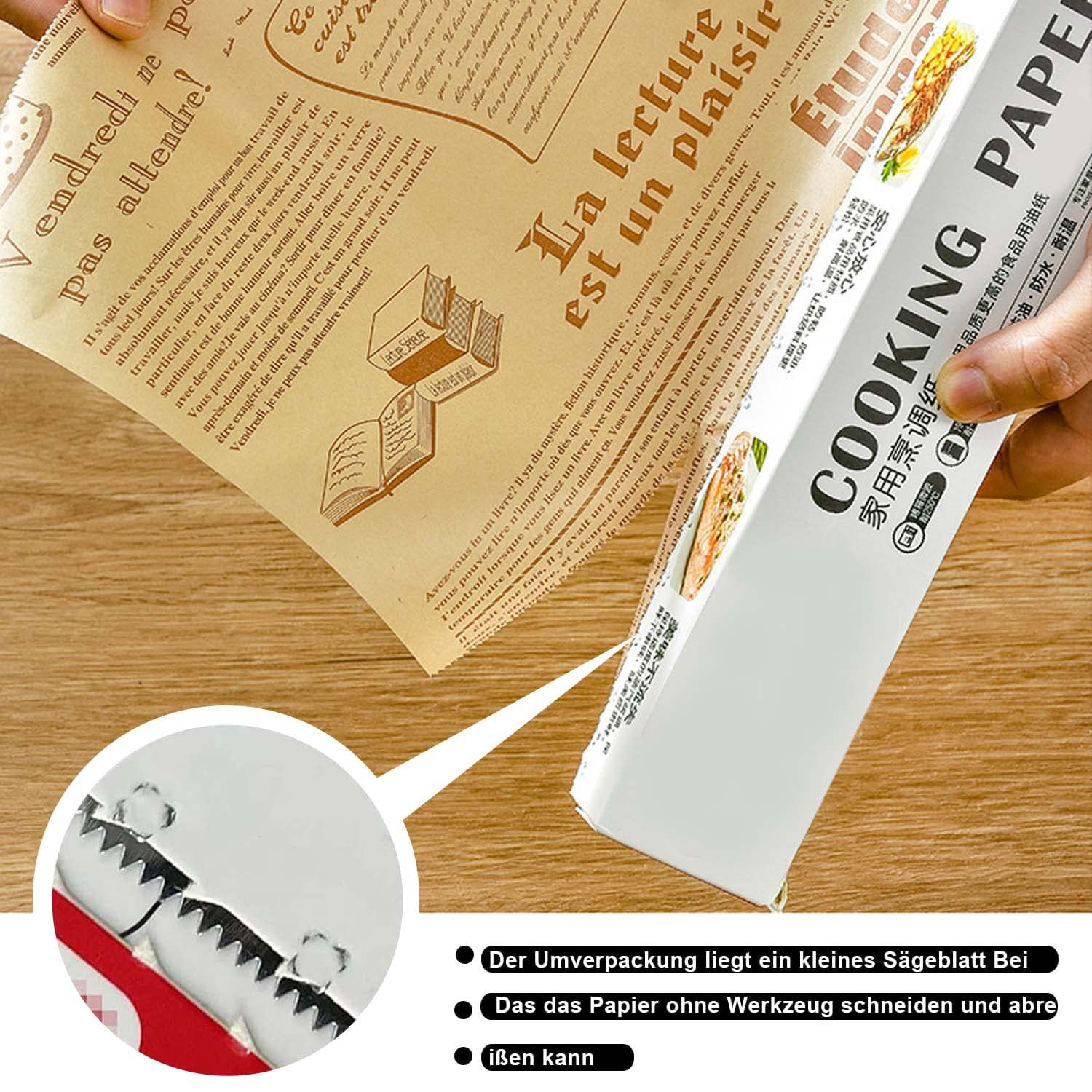 100 fogli di carta da forno antigrasso e resistente al calore, rotonda