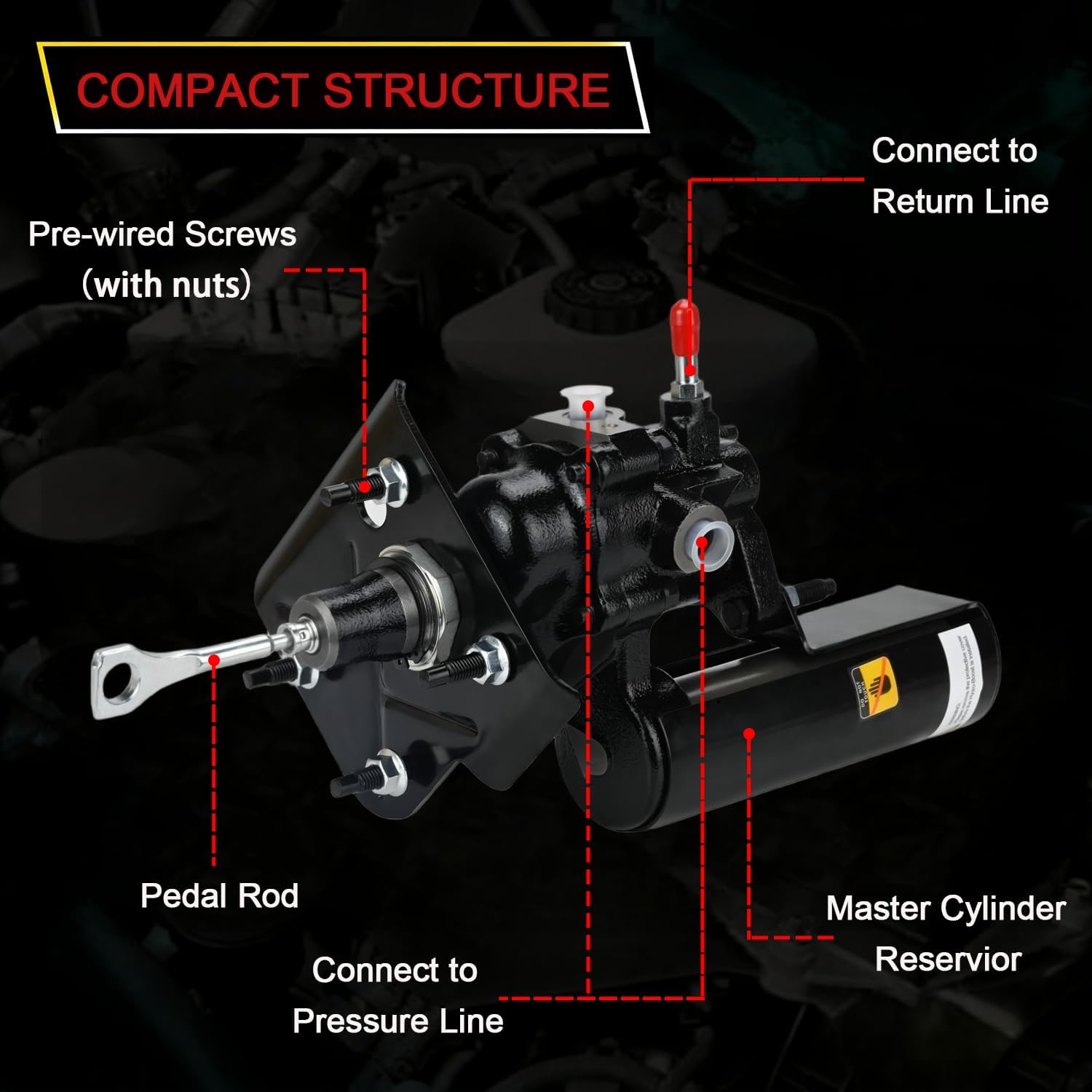 52-7370 Hydraulic Power Brake Booster Compatible with 2003-2006 Chevy Tahoe Avalanche Suburban 1500,2003-2006 GMC Yukon/Yukon XL 1500,2003-2006 Cadillac Escalade Replace 178-1030 19371355