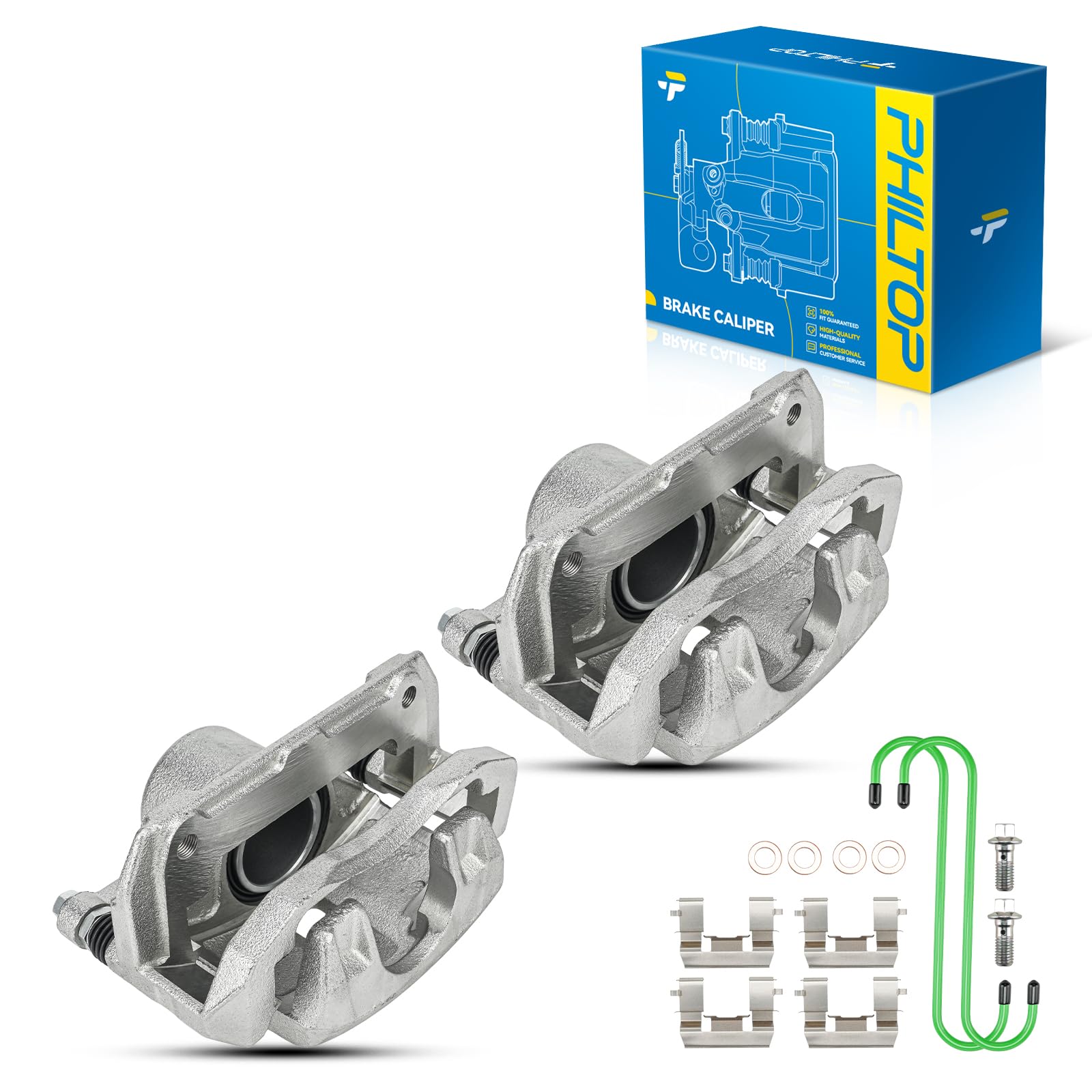 PHILTOP Front Brake Calipers for Honda Accord, Acura TL, TSX, 2Pcs