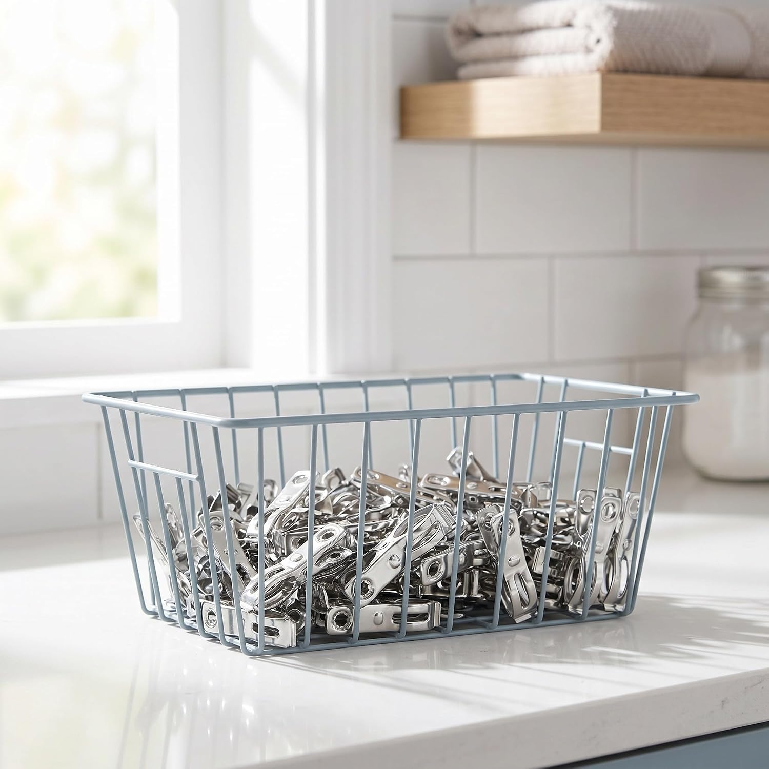 Toddmomy 80PCS Stainless Steel Clothespins, 2.2 Inch Windproof Clothes Pegs for Washing Line, Cloth Drying Clips & Food Storage Sealing Clips for Home Kitchen
