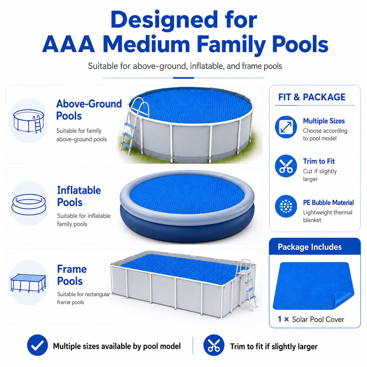 Bâche Solaire de Piscine pour Summer Escapes P20-1852 2010-2015