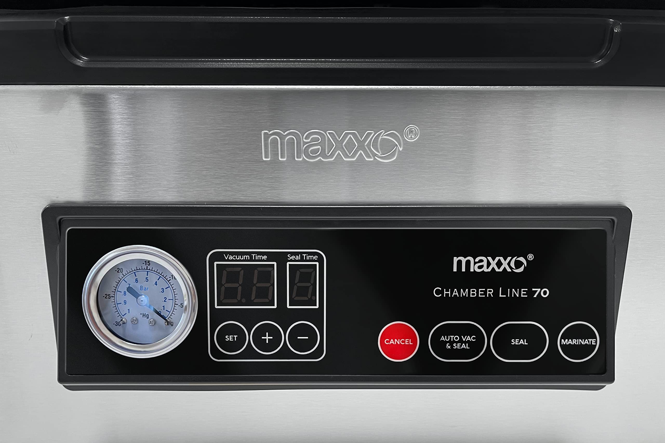 Maxxo VM ChamberLine 70 - Macchina sottovuoto professionale da 7 l, 72 l/min e 30 sacchetti per sottovuoto