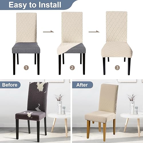 Vista 110 de Eco-Ancheng Funda para silla de comedor, funda extraíble para protección de banco, asiento y silla, sala de estar y cocina