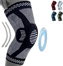 360 RELIEF - Compression Knee Brace with Gel Pads and Side Knee Stabilizers, Joint Support, Comfort, Active Recovery, Running, Workout Protection - X-Large, Black + Laundry Bag