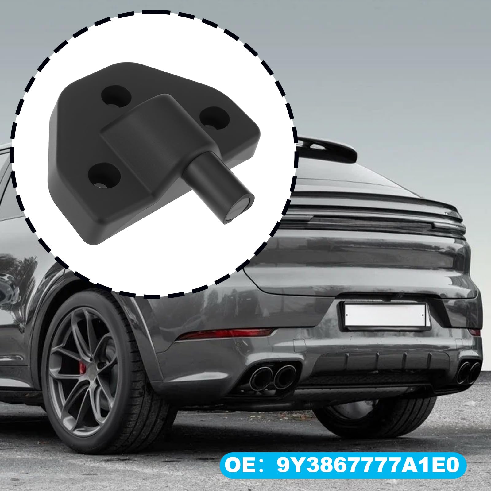 1x Support de Roulement Gauche pour Cache-Bagages de Coffre de Voiture 9Y3867777A1E0 Compatible avec Porsche Cayenne 18-24 Plastique Noir