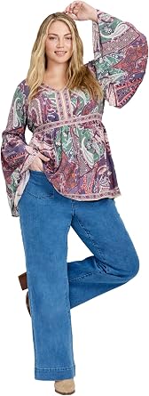 Avenue Womens Plus Size Arlo Bell Sleeve Tunic