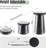 Vista 3 de Upgraded Foldable Stool Thickened Set of 2, Portable Collapsible Stool Retractable Stool, Foldable Portable Collapsible Chair for Fishing, Hiking