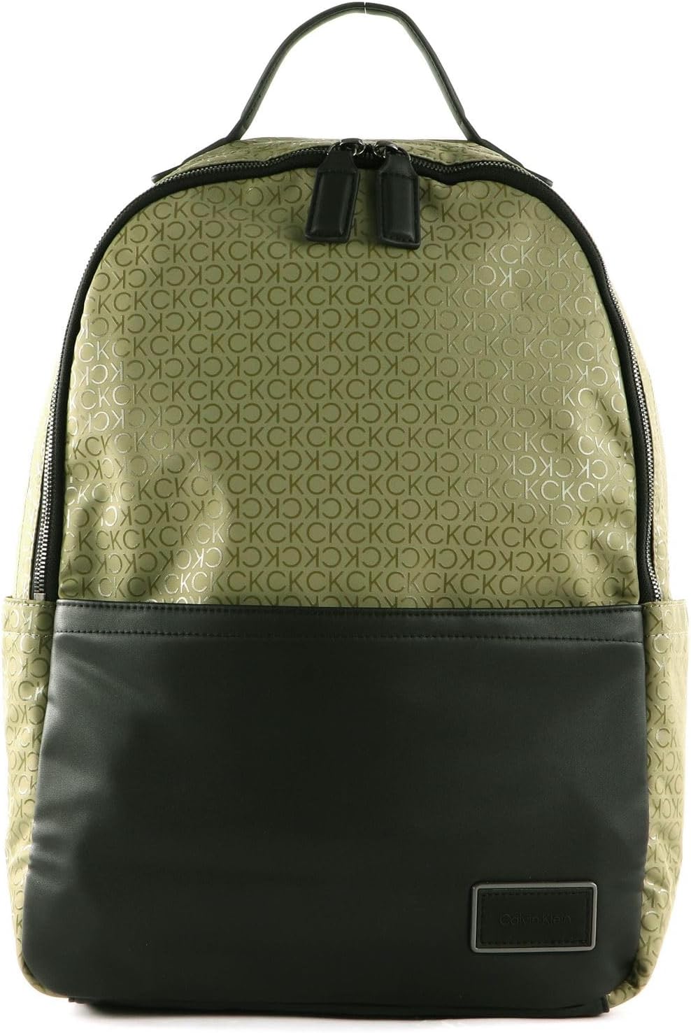 leisure backpack with laptop compartment CK Elevated Round Backpack Delta Green Mono olive