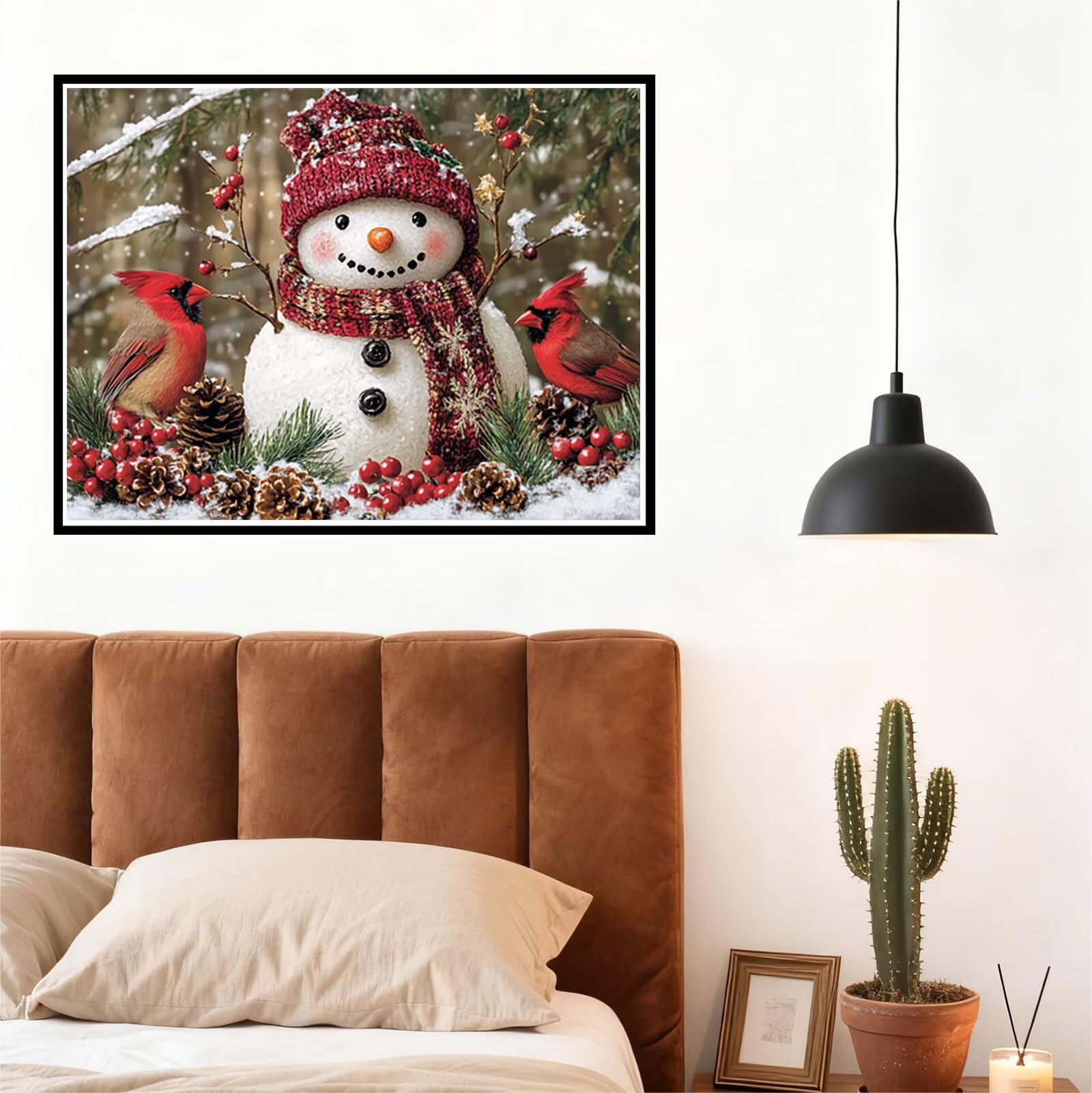 Peinture Numero Adulte NoëL Coloriage par Numero Adulte Oiseau DIY Paint by Numbers, avec Pinceaux Peinture Loisir Creatif Enfant Numéro D'art Cadeau Femme, Pour Decoration Maison 80x100cm H - 579