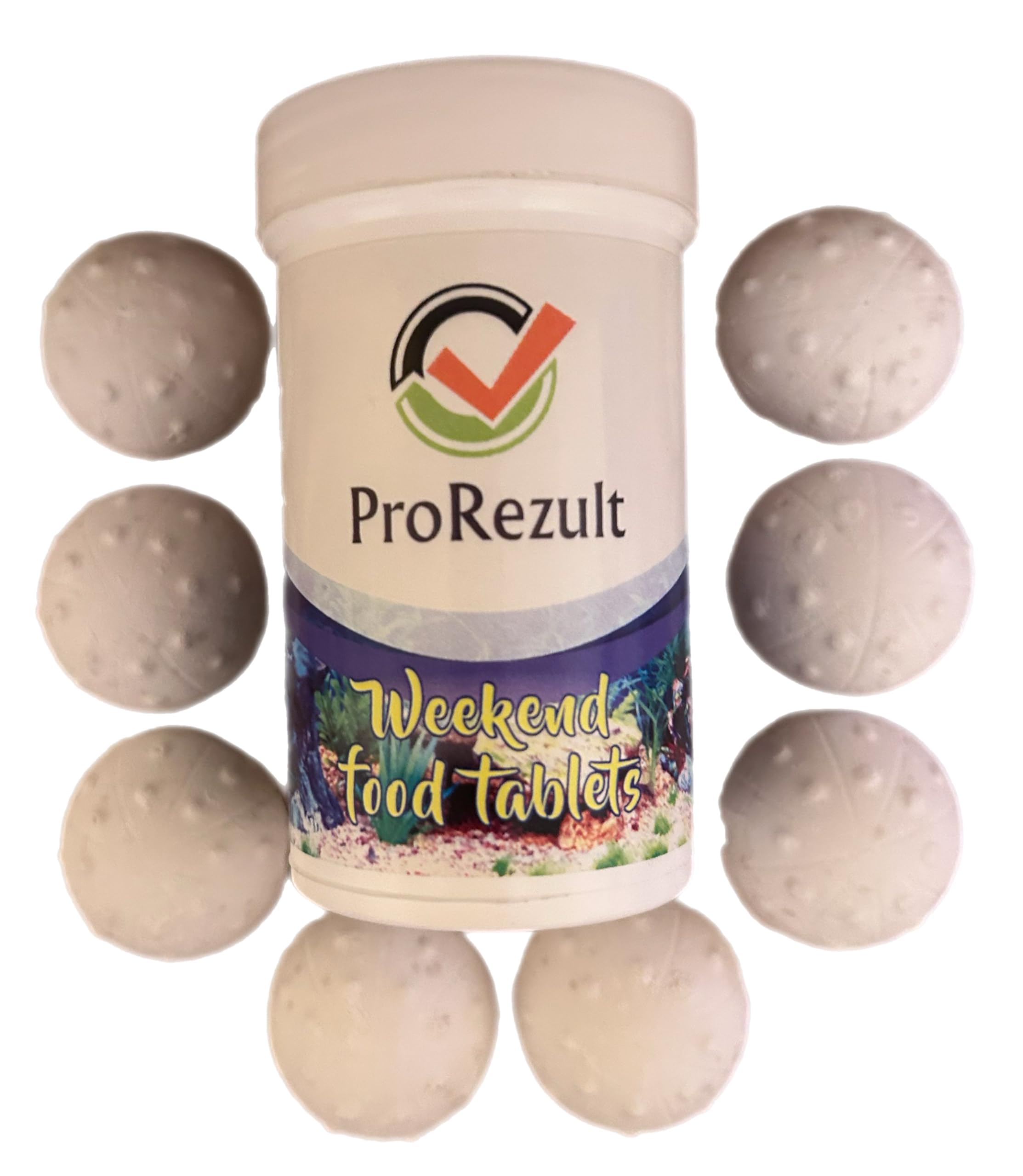 ProRezult Weekend Food Blocks x 8 Slow Release with Daphnia Tablets Sealed Tub for Tropical Aquarium or Pond