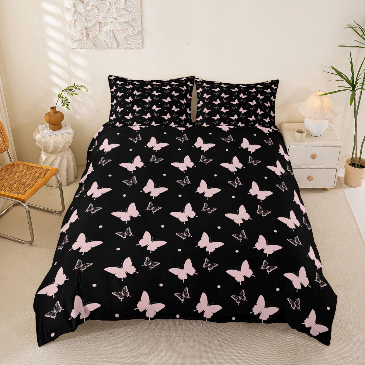 Housse de couette papillon 240x260 pour créer un cocon poétique ado