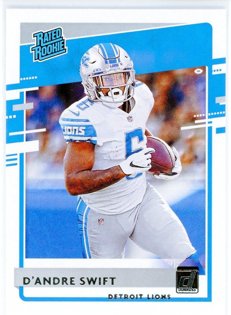 D'Andre Swift 2020 Panini Donruss Rated Rookie Card #309 - Unsigned Football Cards