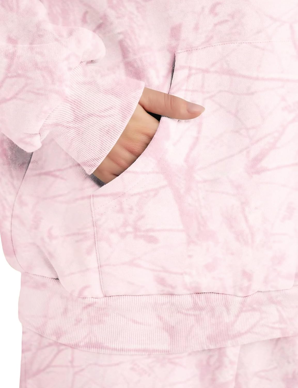 Camo Sweatsuits for Women 2 Piece Outfits Maple Leaf Print Hoodie Sweat Sets Pants Camouflage Tracksuits Lounge sets - Image 4