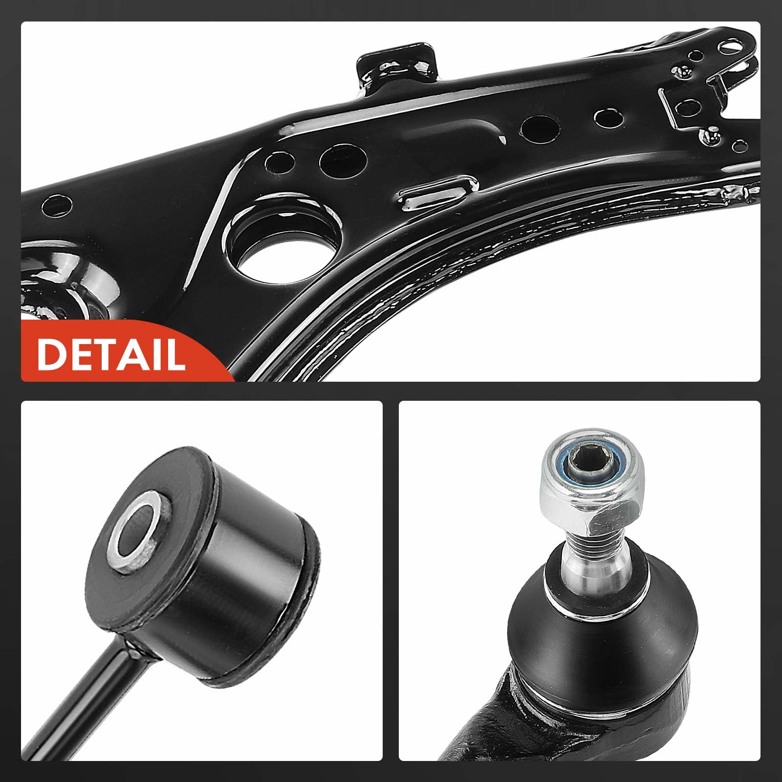 Frankberg Juego de 8 brazos de control del eje delantero 1J0411315 | Compatible con: Nuevo Beetle 1C1 9C1, B.o.r.a 1J2, Golf IV Variante 1J5, A3 8L1, O.c.t.a.v.i.a I 1U2, Toledo II 1M2