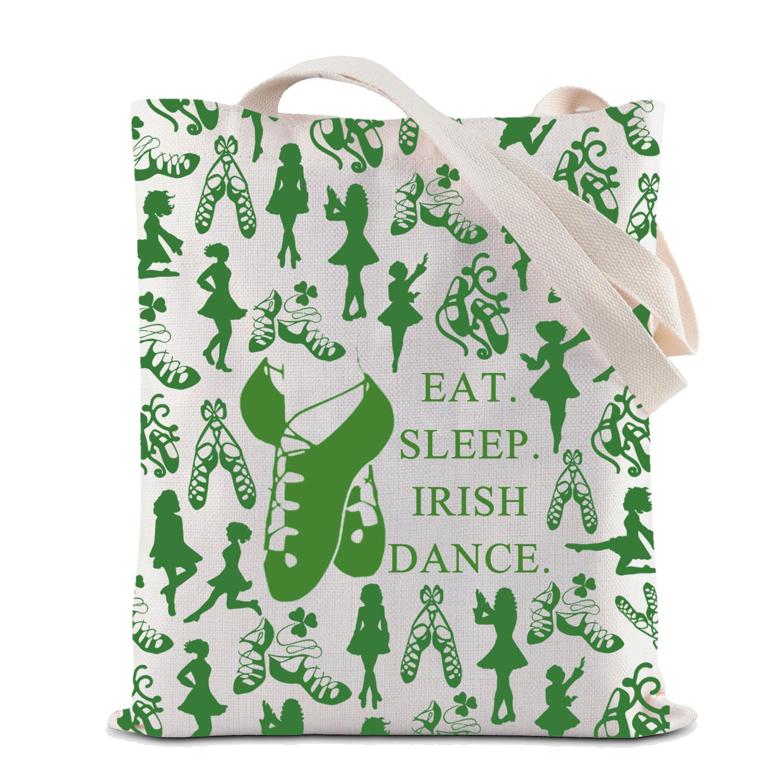 ZJXHPO Irish Dancer Tote Bag Irish Dance Reusable Grocery Shopping Bag Irish Dance Lover Gift Irish Dance Team Handbag