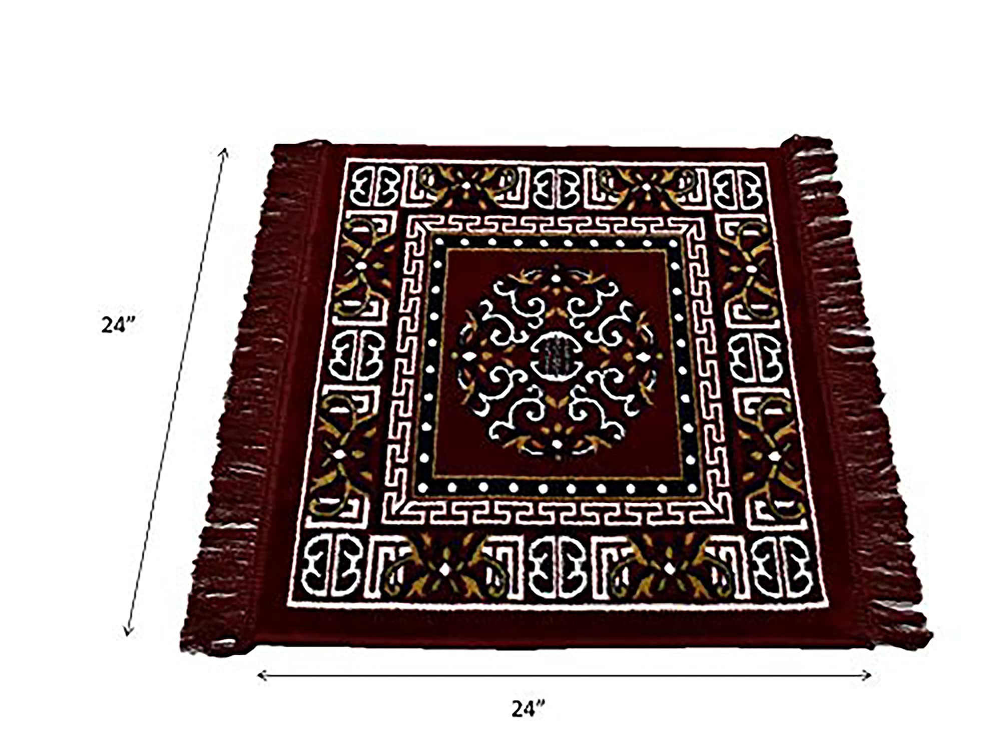 Homitecture Polyester Fabric Multipurpose Pooja Mat (Maroon Red, Standard) 1