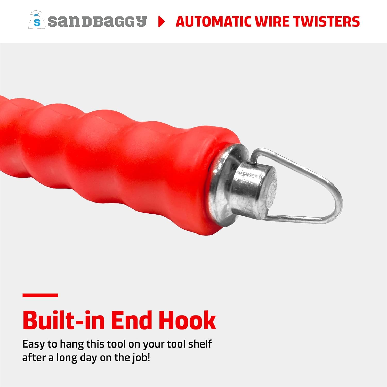 Sandbaggy Automatic Rebar Wire Tie Twister Tool | Ties Rebar 2X Faster Than Manual Tool | Galvanized Steel Components to Prevent Rust (Pack of 15, Automatic)
