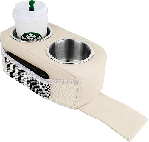 Marinexplore Pontón - Portavasos para asiento de barco, soporte doble para bebidas, soporte portátil para teléfono móvil para pontón, barco, sofá de