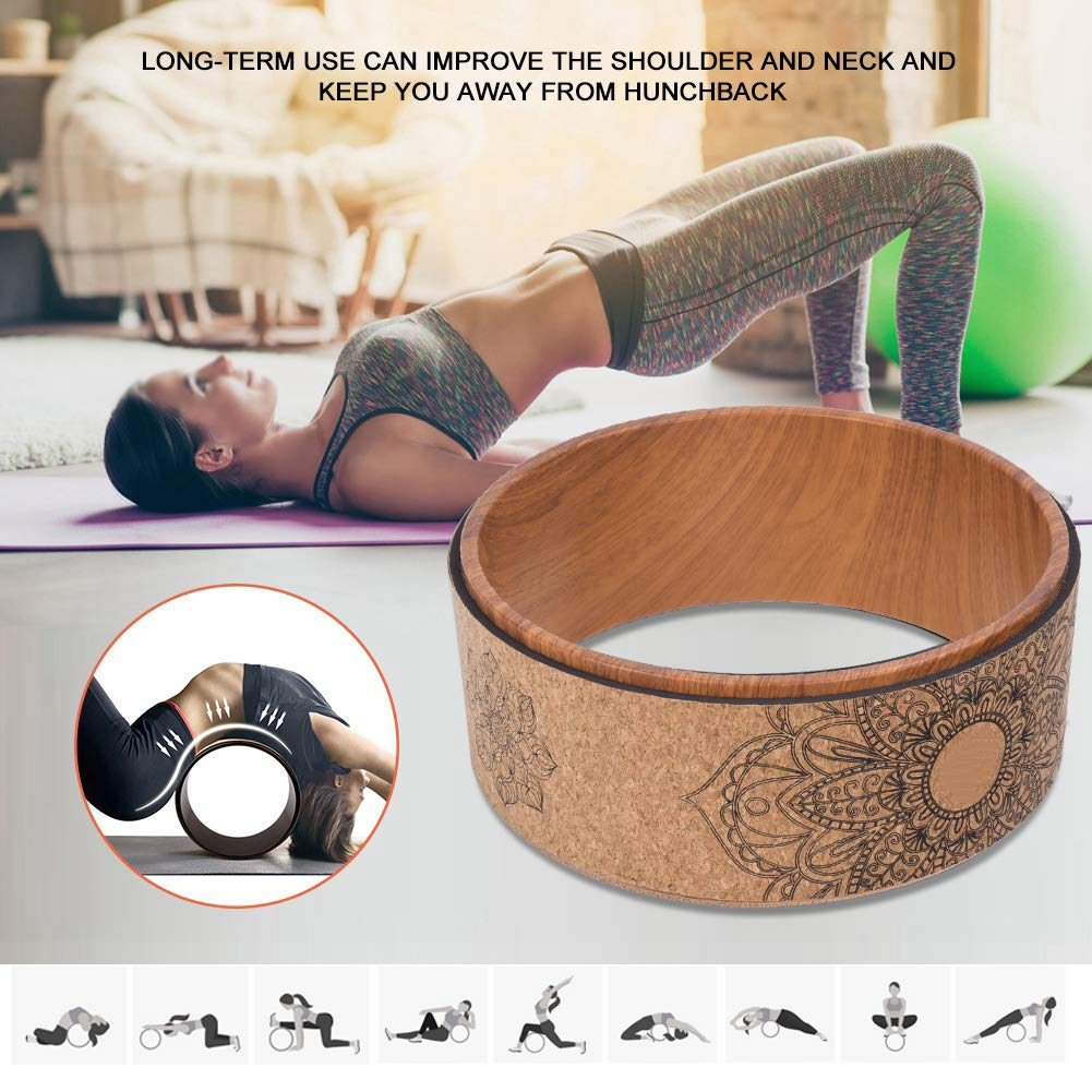 Cerchi per ruote da yoga Gomma PU premium ad alta densità a strappo Flessibile per allenamento in palestra Strumento per allenamento per la schiena per yoga Fitness Bodybuilding