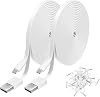 2 Pack 10FT Power Extension Cable for WyzeCam,Wyze Cam v4/v3/OG/v3 Pro,WyzeCam Pan,WYZE Cam OG,KasaCam Indoor,NestCam Indoor,Blink,Cloud Cam,USB to Micro USB Charging and Data Sync Cord
