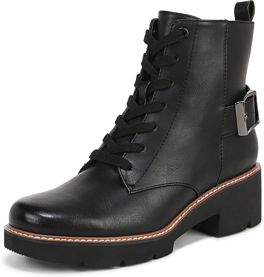 Amazon.com | Naturalizer Womens Cabaret Bootie Lace Up Combat Boot