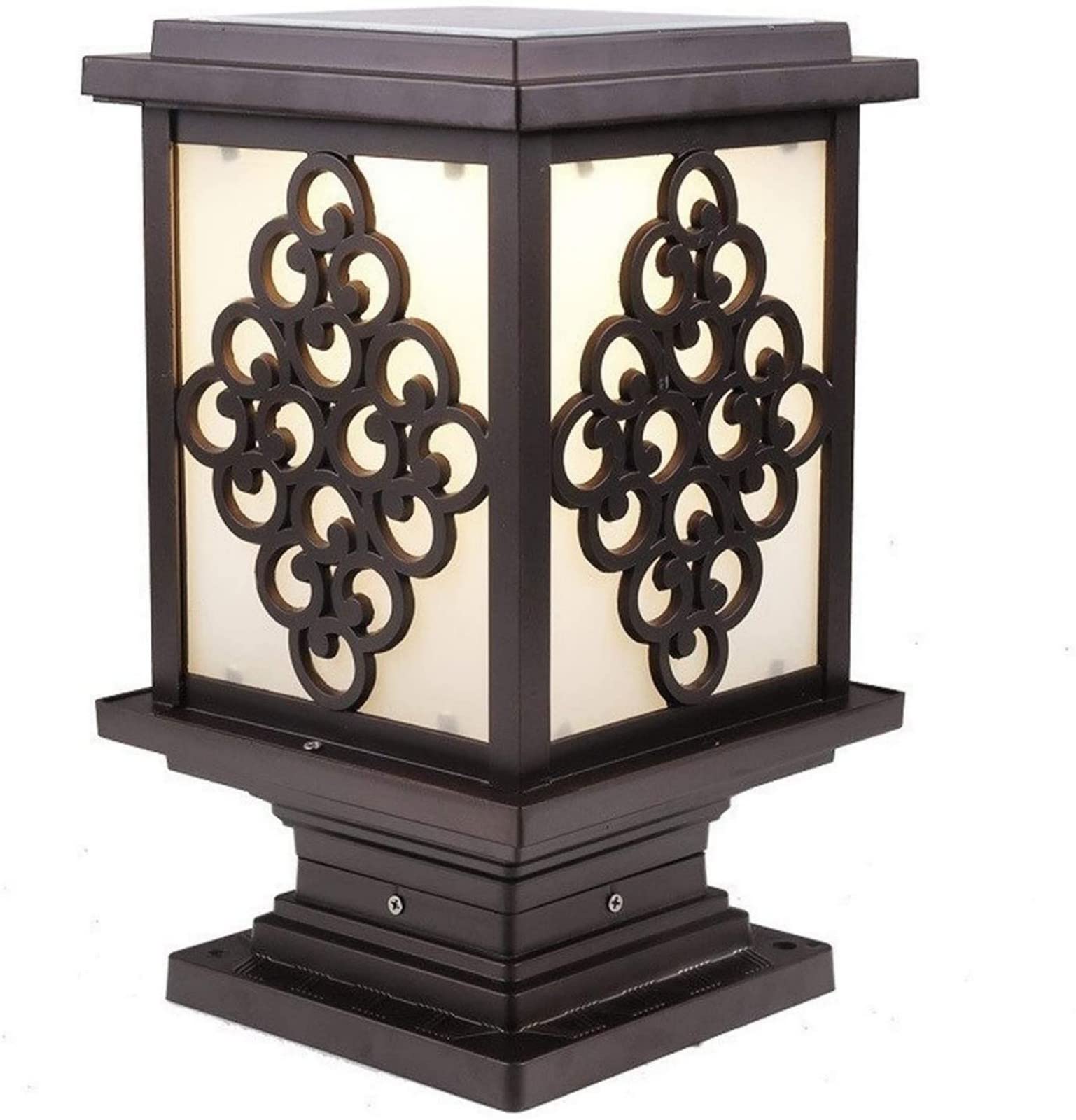Luce da cortile Luce esterna solare Lampada da palo in alluminio Lampada impermeabile Recinzione Luci a colonna Luce da patio da giardino Villa Paesaggio Luce a colonna Luce da percorso paesaggistico