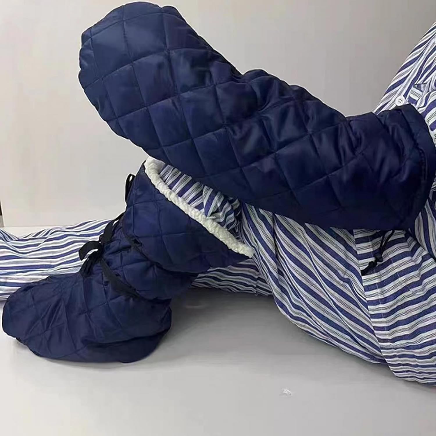 Arm Cast Cover Warm Hand Cast Cover, Thick Fleece Elbow Fracture Plaster Protector for Cold Weather (2)