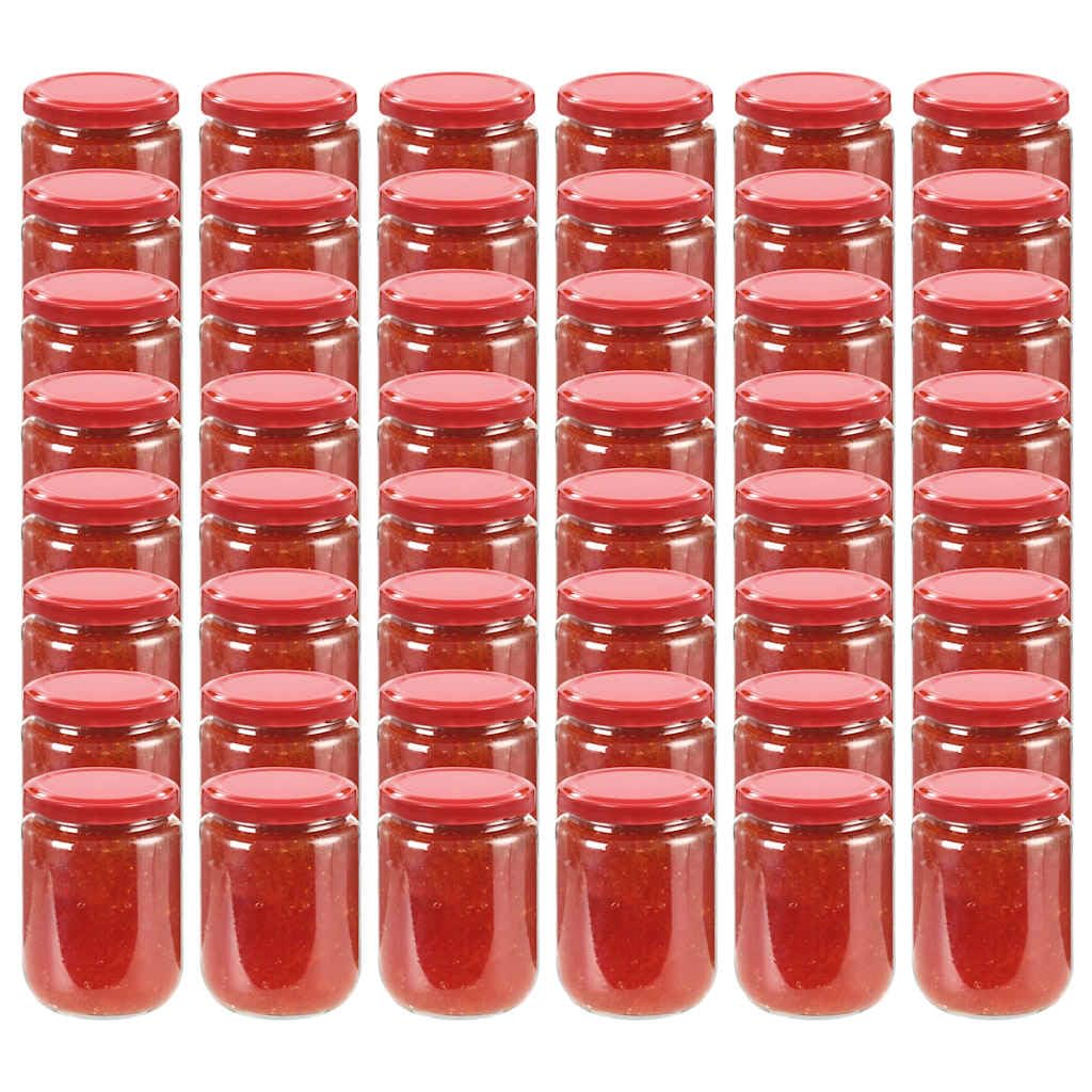 Marmeladengläser Set 48 Stk. 230 ml Mit Rotem Deckel