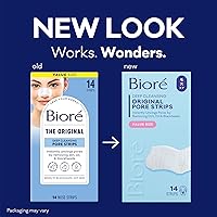 Vista 2 de Bioré Tiras de poro de limpieza originales, de limpieza, tiras de la nariz para la eliminación de cabezales negras, con un poros instantáneos, de 14