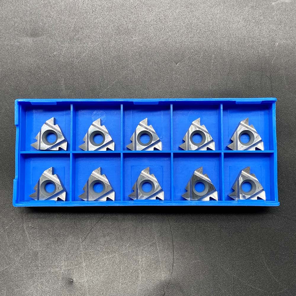 GBJ 10pcs 16ER AG60 3/8" Aluminum Inserts Aluminum Cutter Threading Insert Carbide Inserts for Aluminum and Silicon Carbide Turning Inserts (16ER AG60 for Aluminum)
