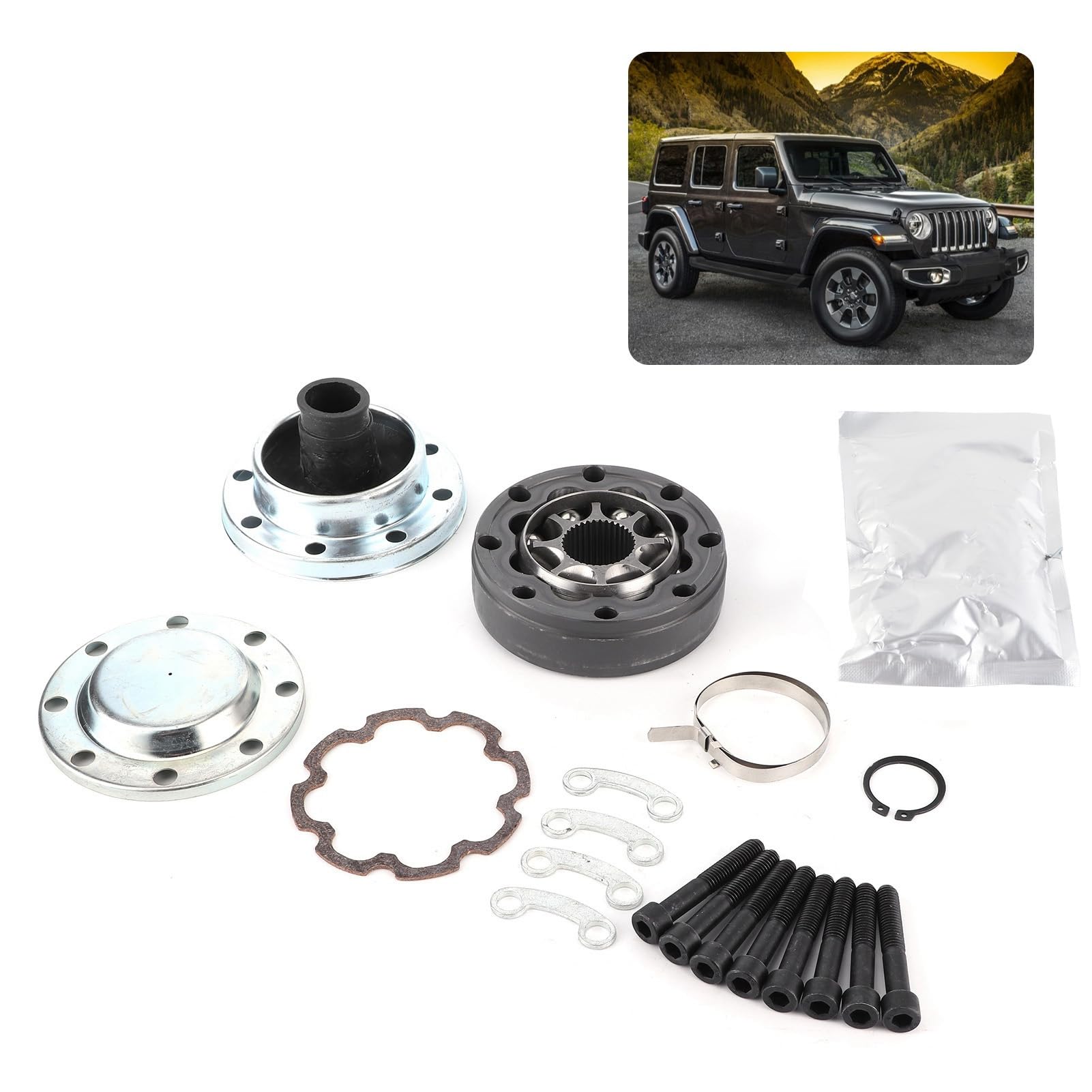 932-306 68022107AC 68022105AC Kit giunto omocinetico albero di trasmissione Testa albero per JK Wrangler 2007-2018 Giunto omocinetico albero trasmissione Giunto omocinetico albero