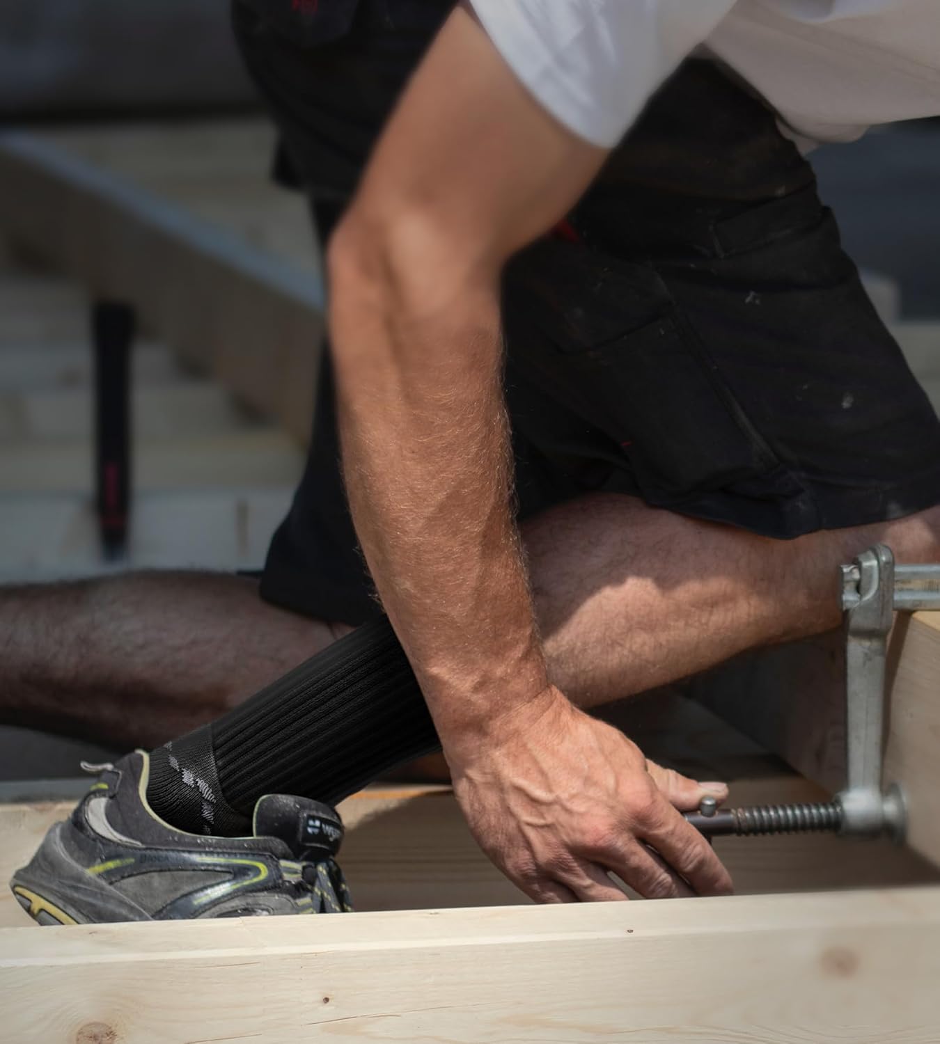 BULLIANT Men Athletic Socks, Compression Sports Crew Socks Cushioned For Men Outdoor Running Hiking-Arch Compression Support - Image 2