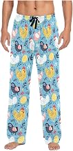 ZZKKO Pajamas Pants for Men Hens Chicks and Eggs Men's Pajama Bottoms Cotton PJ Pants for Mens S-2XL