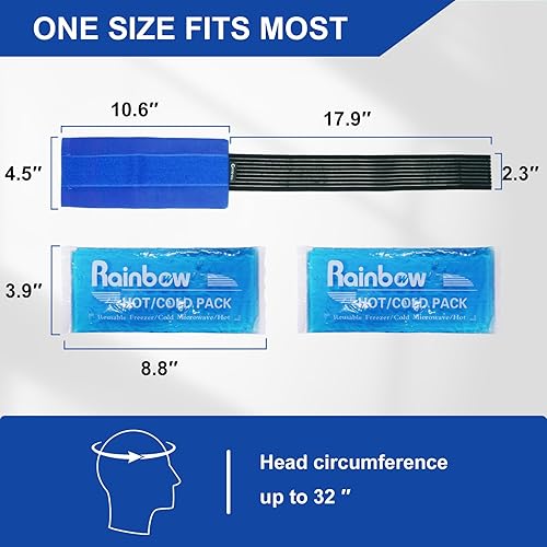 Miniatura 5 de Gel flexible y reutilizable de hielo para la terapia caliente o fría con suave película de material PE Rainbow por Back Sealling, Azul