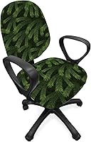 Vista 70 de Ambesonne Funda para silla de oficina en acuarela, selvas exóticas de Hawái, inspiradas en hojas verdes frescas y plantas tropicales, funda