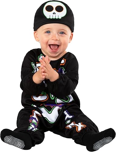 Miniatura 3 de Morph Disfraz de esqueleto para niños, traje de esqueleto para niños, bebé, Halloween, fiesta, diversión