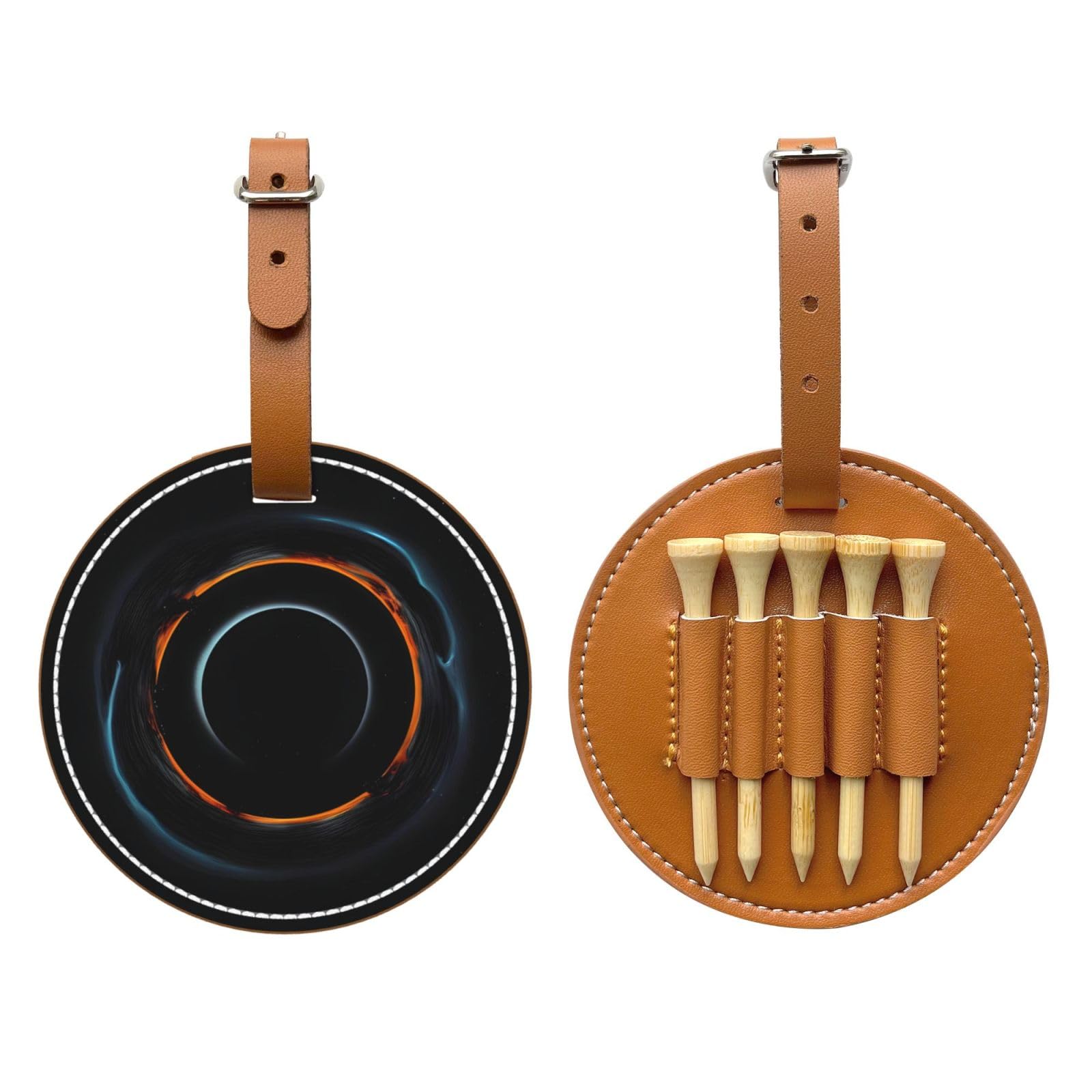 WXXWXD Mysterious Cosmic Black Holes Printed Golf Tee Storage Bag - Portable Storage, Easily Organize Tees